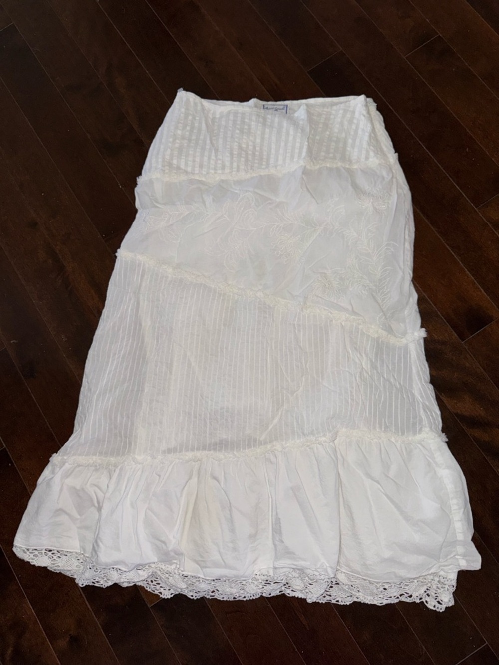 APRIL CORNELL WHITE Lace white midi skirt